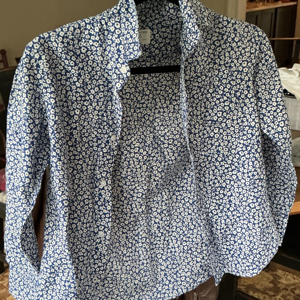 Crewcuts Navy and White Floral Shirt